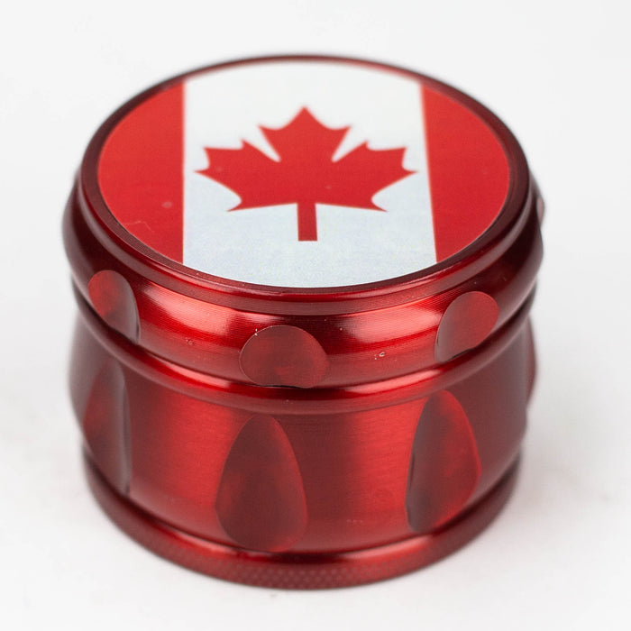 Z2.2" Drum Shape Canada Metal Grinder 4 Layers Box of 6 [GZ6271] Display Pack 777 Smoke