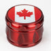 Z2.2" Drum Shape Canada Metal Grinder 4 Layers Box of 6 [GZ6271] Display Pack 777 Smoke