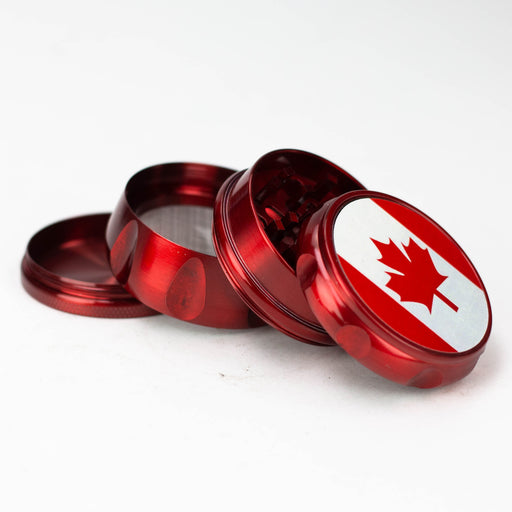 Z2.2" Drum Shape Canada Metal Grinder 4 Layers Box of 6 [GZ6271] Display Pack 777 Smoke