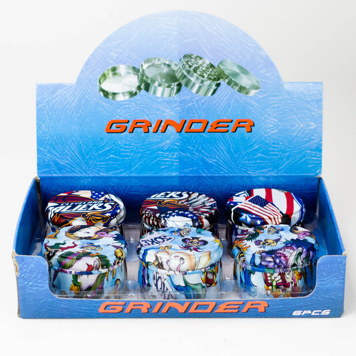 Z2.2" Metal Grinder American Eagle 4 Layers Box of 6 [GZ48] Display Pack 777 Smoke