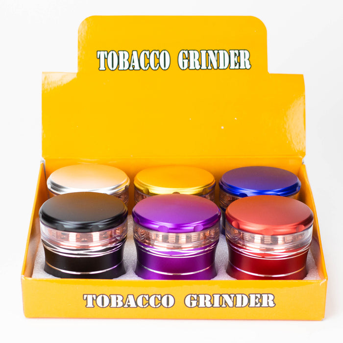 ZHeavy-duty 2.5" Aluminum Grinder 4 Layers Box of 6 [GA3361] Display Pack 777 Smoke