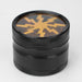 2.5" Lightning Aluminum Grinder 4 Layers with color acrylic window [GA021] Regular Grinder 777 Smoke Gold
