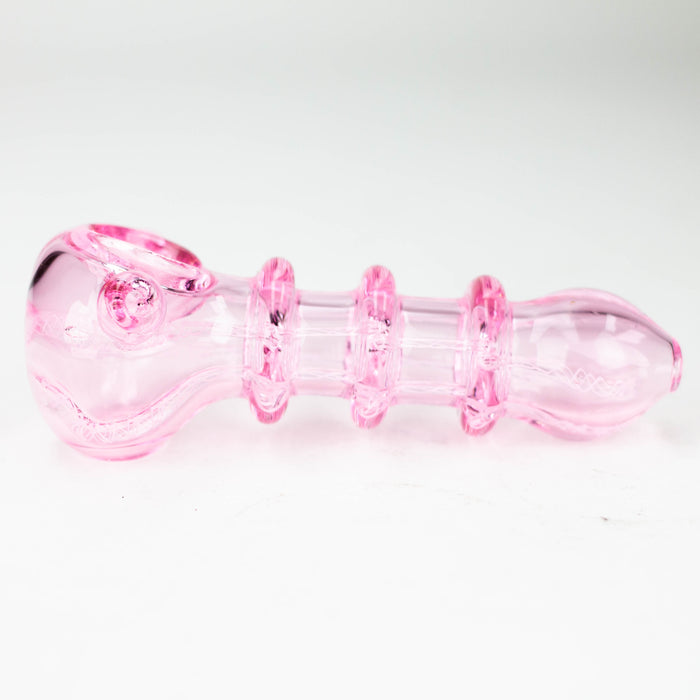 5" Delux pink tube Hand Pipe [10934] Glass Pipe ONE