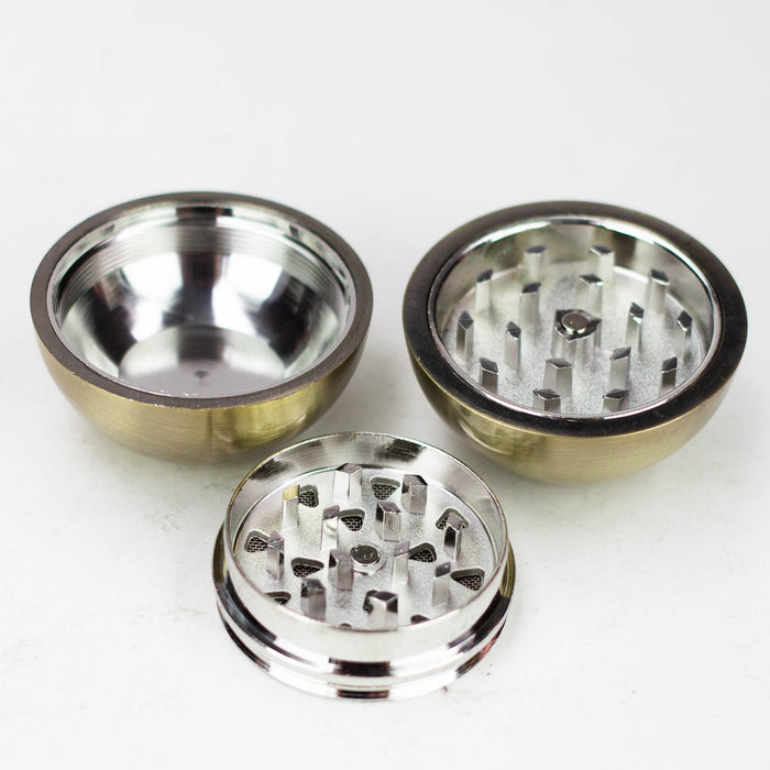 2" Ball Shape Metal Grinder 3 Layers Box of 6 [GZ6281] Display Pack 777 Smoke