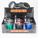Z2" Hand Cranked Metal Grinder 4 Pieces Box of 6 [GZ6331] Display Pack 777 Smoke
