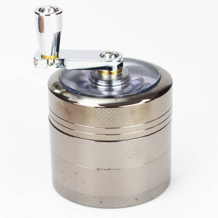 Z2" Hand Cranked Metal Grinder 4 Pieces Box of 6 [GZ6331] Display Pack 777 Smoke