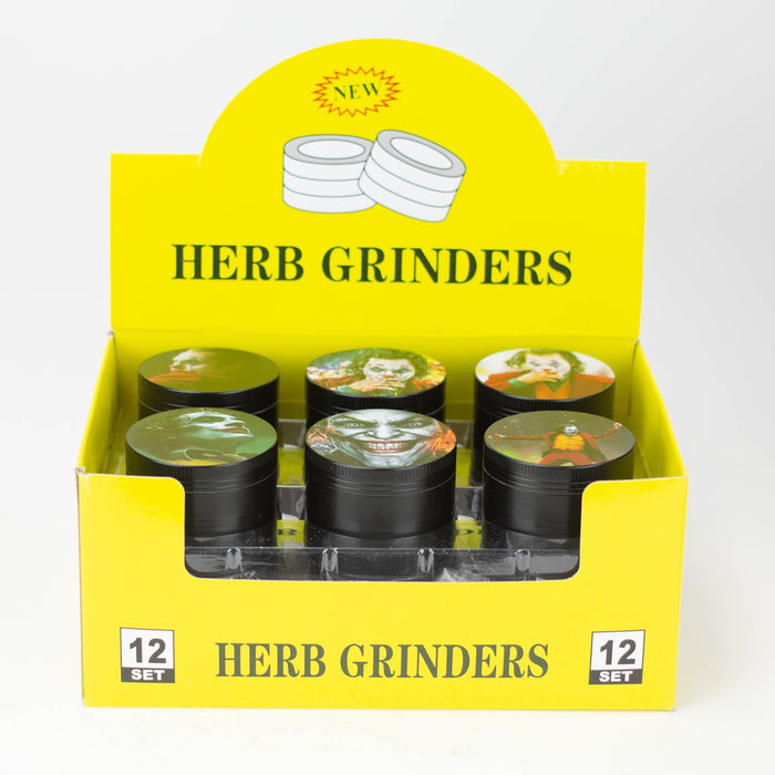 Z2" Joker Metal Grinder 4 Layers Box 12 [GZ381] Display Pack 777 Smoke
