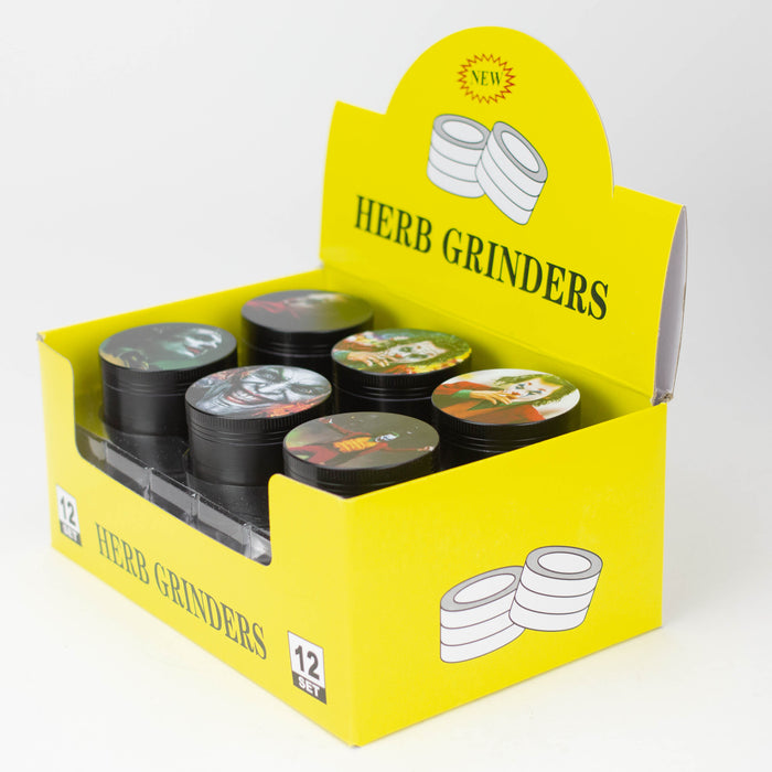 Z2" Joker Metal Grinder 4 Layers Box 12 [GZ381] Display Pack 777 Smoke