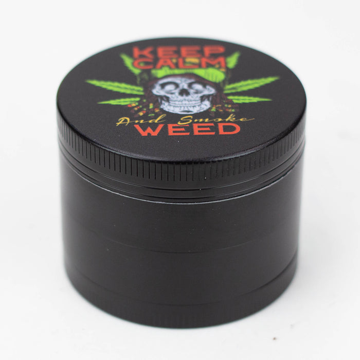 Z2" Metal Grinder Skull Pirate 4 Layers Box of 6 [GZ631] Display Pack 777 Smoke