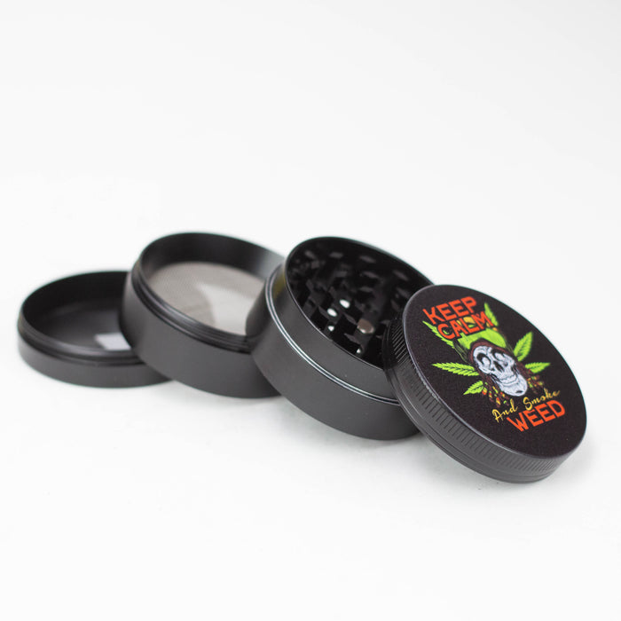 Z2" Metal Grinder Skull Pirate 4 Layers Box of 6 [GZ631] Display Pack 777 Smoke