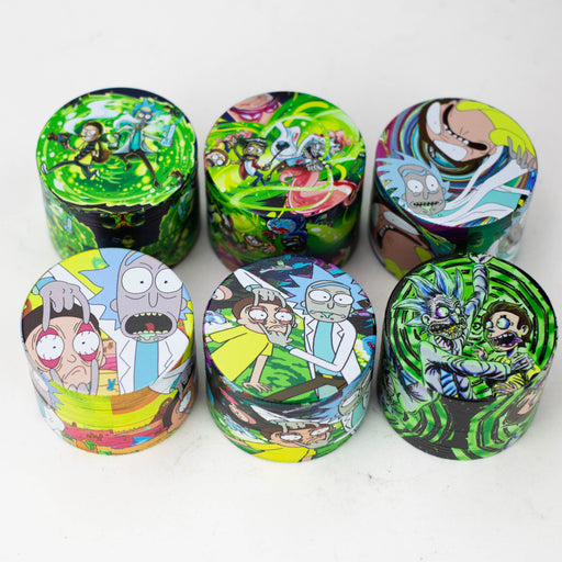 Z2.2" Metal Grinder RM Cartoon 4 Layers Box of 6 [GZ325] Display Pack 777 Smoke