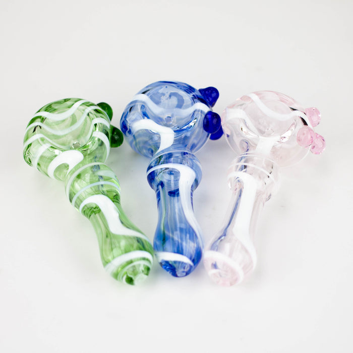 3.5" soft glass hand pipe Pack of 2 [10953] Glass ONE