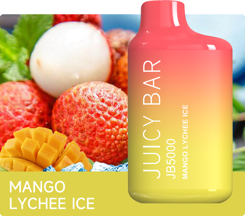 Juicy Bar | JB5000 disposable Box of 10 Disposable Vape JUICY BAR Mango lychee ice