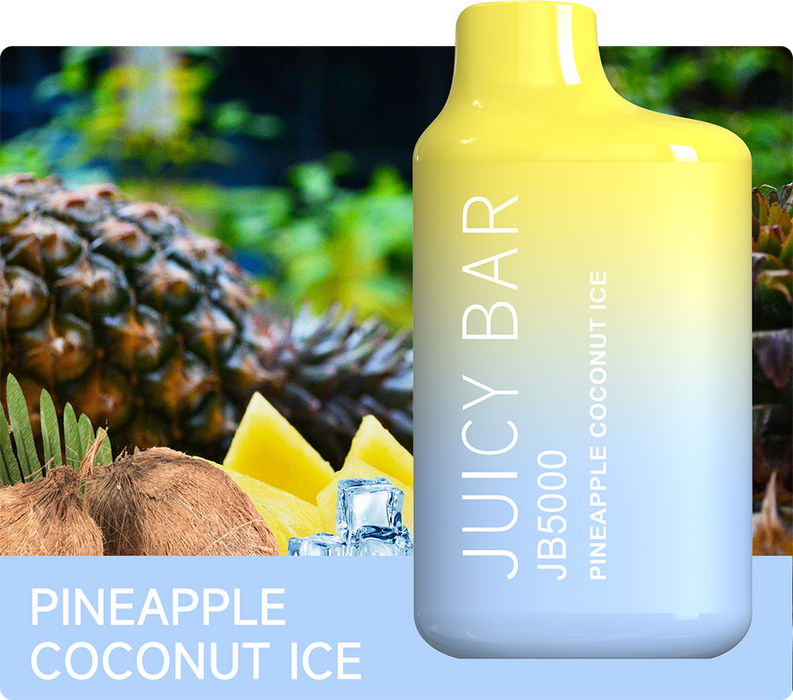 Juicy Bar | JB5000 disposable Box of 10 Disposable Vape JUICY BAR Pineapple coconut ice