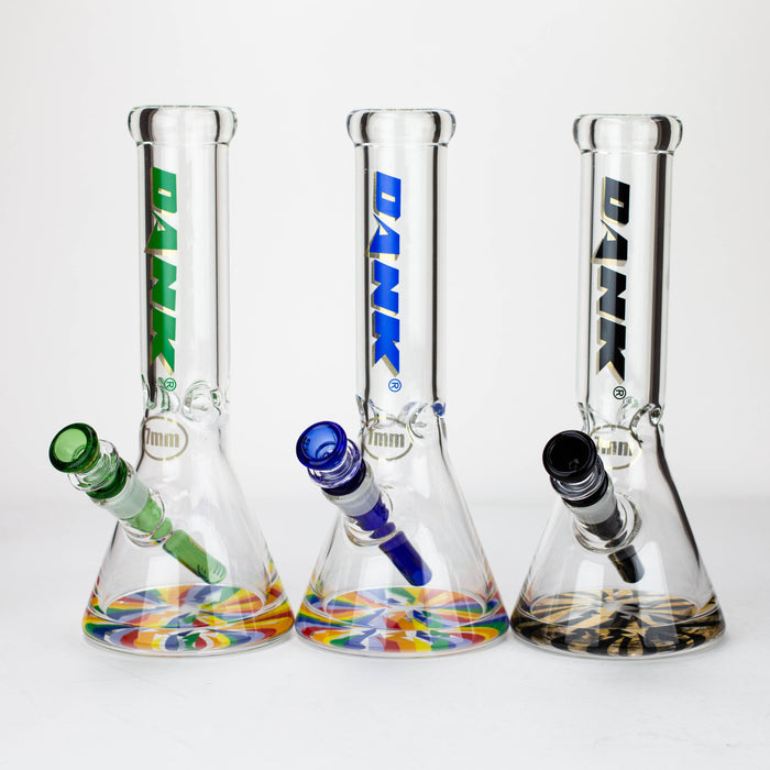 DANK | 12" 7mm Beaker Bong with Thick Decal Base