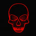 LED Neon Skull Mask for party or Halloween Costume Collectable Items JJ Distribution Red
