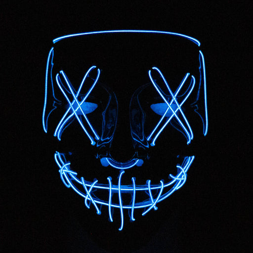 LED Neon Mask for party or Halloween Costume Balloon · Party · Game JJ Distribution Blue