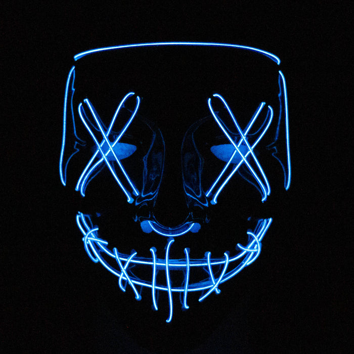 LED Neon Mask for party or Halloween Costume Gadget JJ Distribution Blue