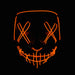 LED Neon Mask for party or Halloween Costume Gadget JJ Distribution Orange