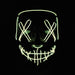 LED Neon Mask for party or Halloween Costume Gadget JJ Distribution Yellow