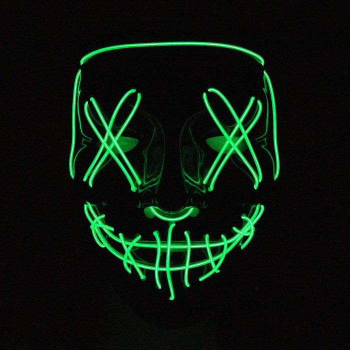 LED Neon Mask for party or Halloween Costume Gadget JJ Distribution Green