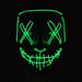 LED Neon Mask for party or Halloween Costume Gadget JJ Distribution Green