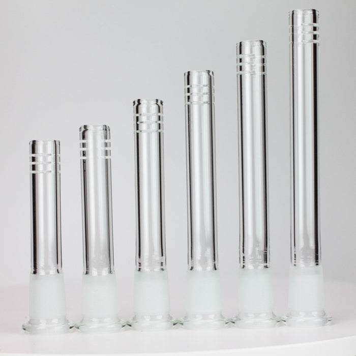 Glass Slitted Glass Diffuser Downstem 6 size mixed Pack of 12 Bongs Accessories 777 Smoke