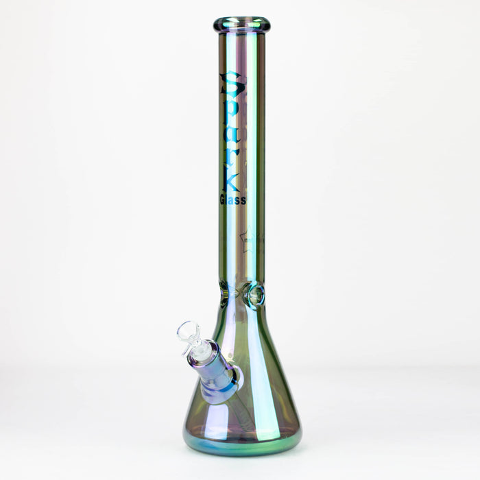 Spark | 18" Electorplated 9 mm glass water bong Bongs ONE Green