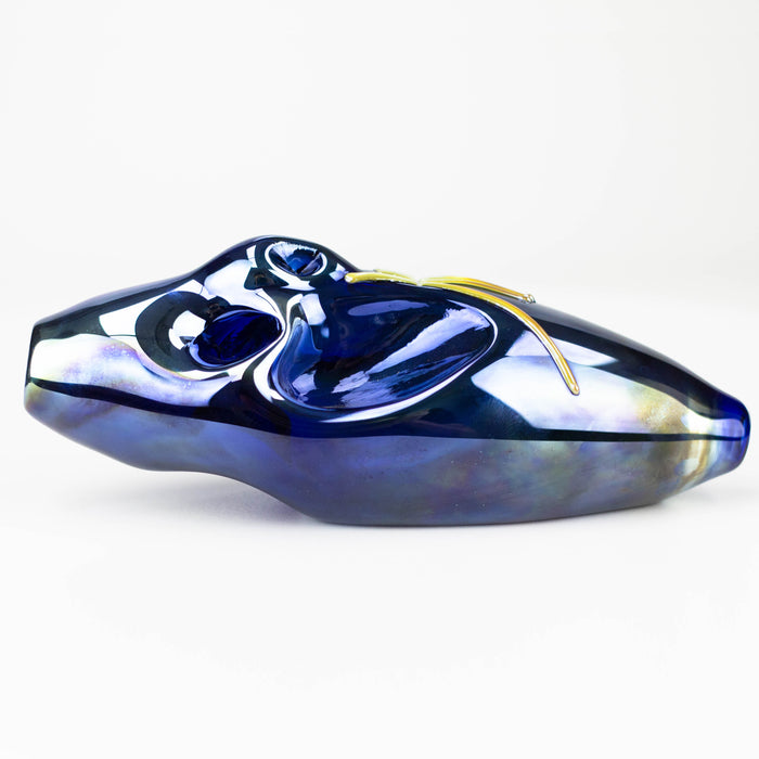 5.5" Electroplated Metallic Face shape glass pipe Glass Pipe ONE