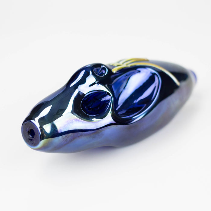 5.5" Electroplated Metallic Face shape glass pipe Glass Pipe ONE