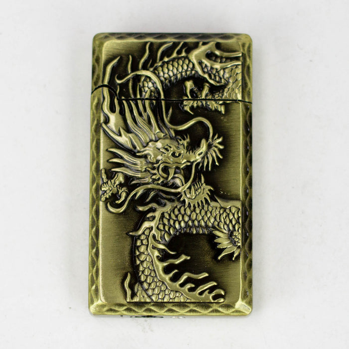 3D Dragon Design Single Flame Torch Lighter Lighters 777 Smoke Brass