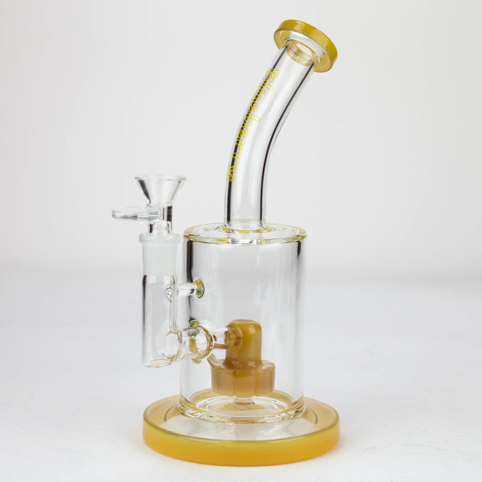 Blueberry | 9 inch Tire Perc bubbler [N8059] Other Shaped Bong High-End Brands Glass Yellow (Topaz)