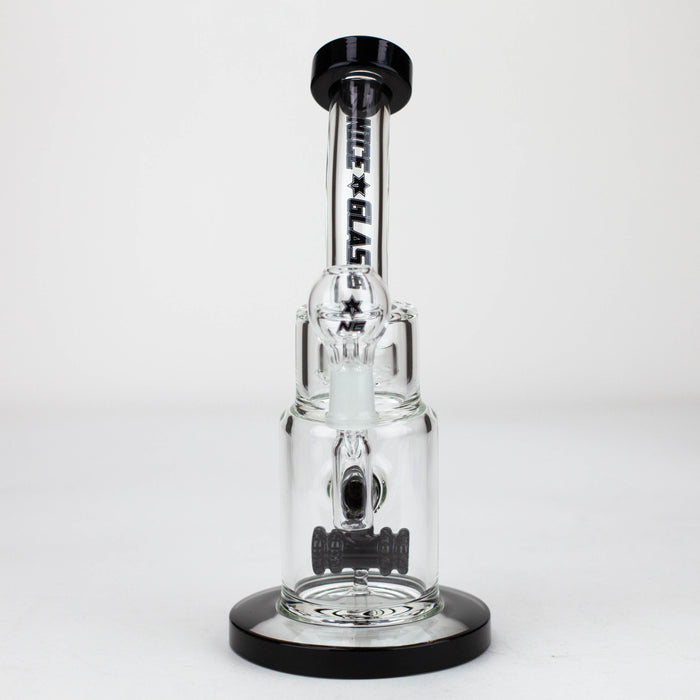 NG | 9 inch Double Wheel Perc Rig [N8002] Rig High-End Brands Glass