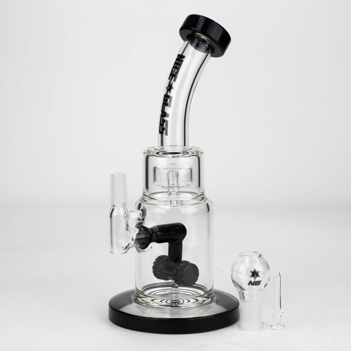 NG | 9 inch Double Wheel Perc Rig [N8002] Rig High-End Brands Glass