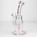 NG | 9 inch Double Wheel Perc Rig [N8002] Rig High-End Brands Glass Pink