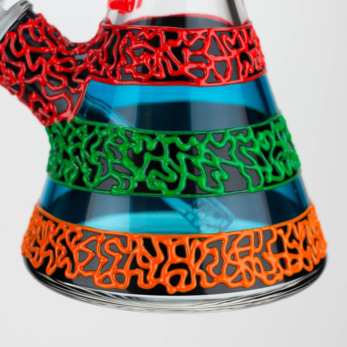 NG | 13 inch 9mm Glow-In-The-Dark Beaker [ST008] Glass Bong High-End Brands Glass