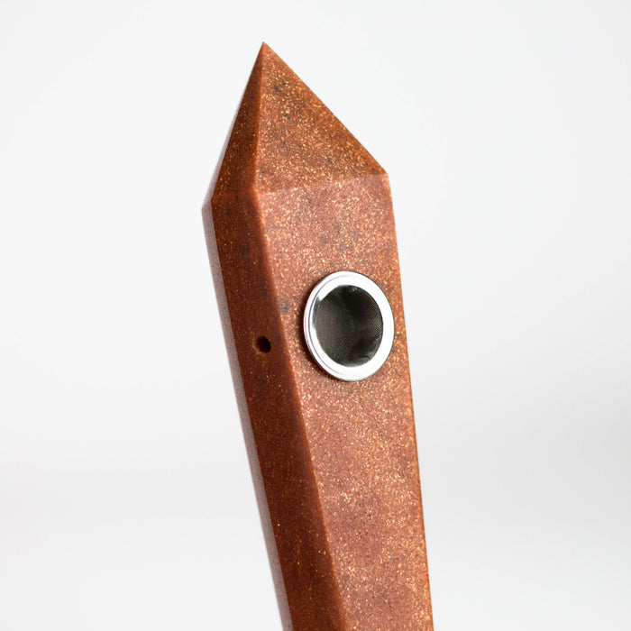 Acid Secs | Golden Stone Crystal Pipe with Choke Quartz hand pipe Acid Secs Productions Inc.