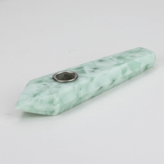 Acid Secs | Snow Green Crystal Pipe with Choke Quartz hand pipe Acid Secs Productions Inc.