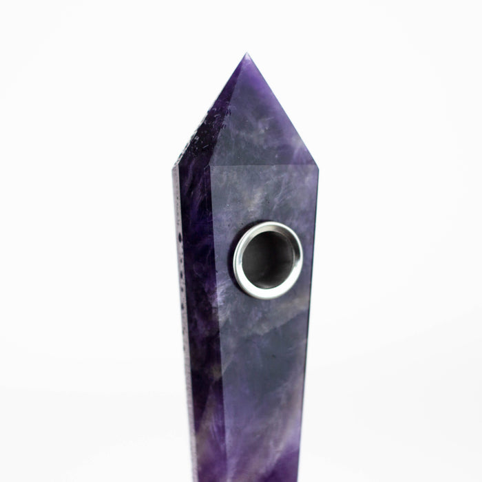 Acid Secs | Pure Amethyst Crystal Pipe with Choke Quartz hand pipe Acid Secs Productions Inc.