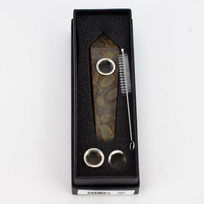 Acid Secs | Apophyllite Stone Crystal Pipe with Choke Quartz hand pipe Acid Secs Productions Inc.