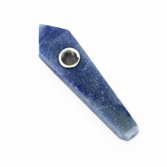 Acid Secs | Blue Adventurine Crystal Pipe with Choke Quartz · Stone Acid Secs Productions Inc. Type #3
