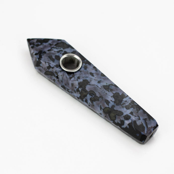 [5-PACK] Acid Secs | Grey Camo Feldspar Crystal Pipe with Choke ASP5029 Quartz · Stone ONE
