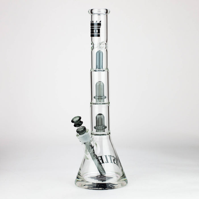 Castle Glassworks | Double Shower Glass Bong Castle Glassworks Grey