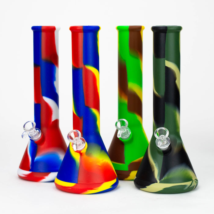 12" Assorted color Silicone detachable beaker water bong Resin · Silicone · Plastic Bong ONE