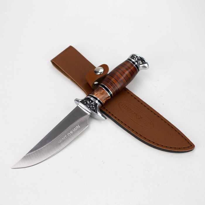 Hunt-Down | 10" Fixed Blade Knife with engraved Handle and Sheath [9114] Fixed Blade Knives Canadian Distributor