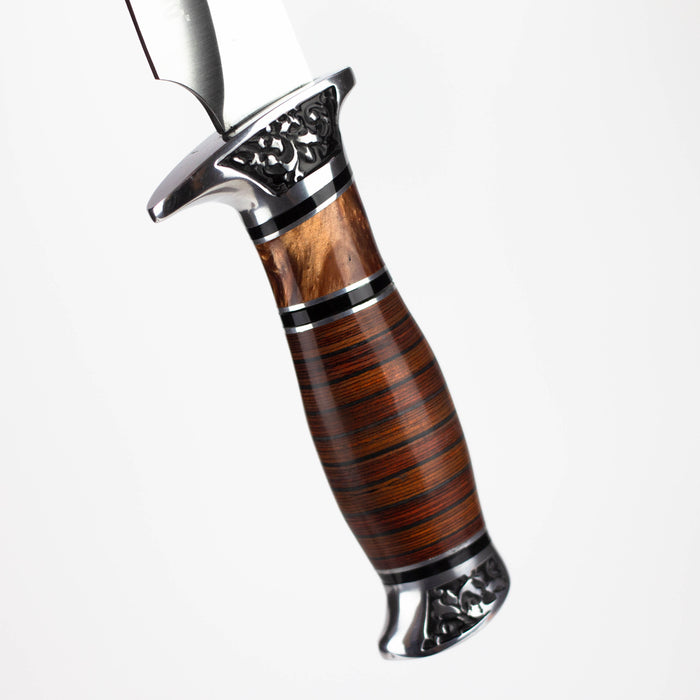 Hunt-Down | 10" Fixed Blade Knife with engraved Handle and Sheath [9114] Fixed Blade Knives Canadian Distributor