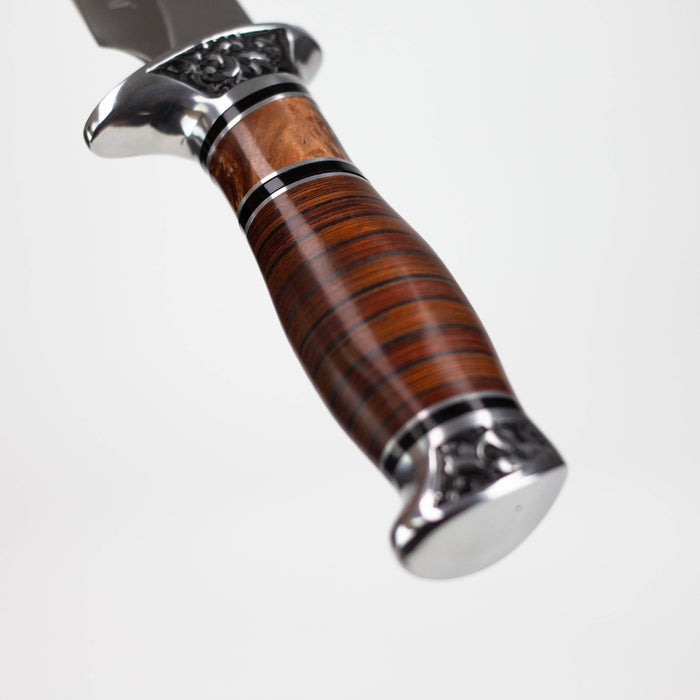 Hunt-Down | 10" Fixed Blade Knife with engraved Handle and Sheath [9114] Fixed Blade Knives Canadian Distributor