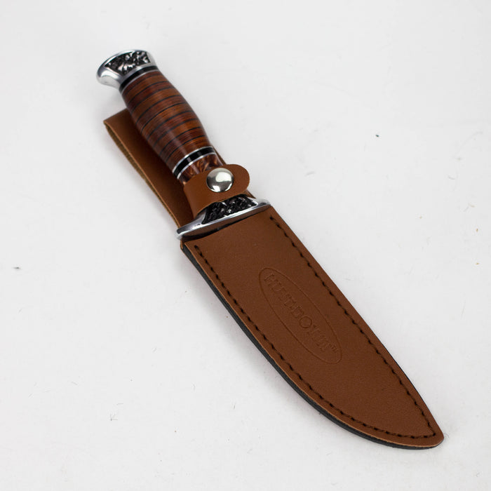 Hunt-Down | 10" Fixed Blade Knife with engraved Handle and Sheath [9114] Fixed Blade Knives Canadian Distributor