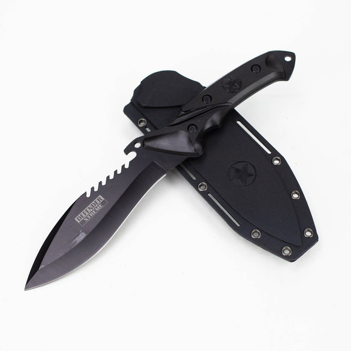 Defender-Xtream | 11" Black Hunting Knife with Sheath [6162] Fixed Blade Knife Canadian Distributor