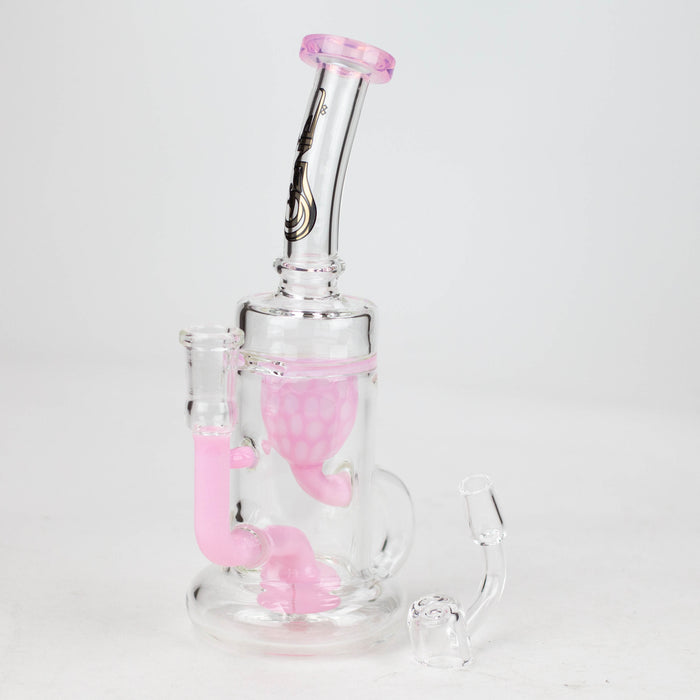 Genie | 9" recycled bubbler with a banger [RY1448] Glass Bong ONE